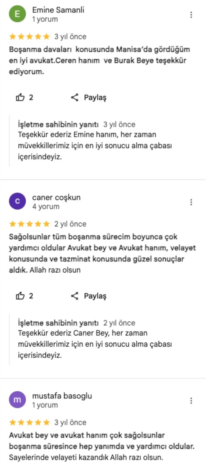 en iyi boşanma avukatı yorumları